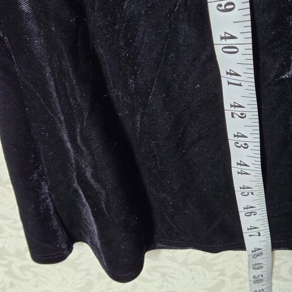 Mariage Velvet Dress sz 14 Black Sleeveless Surplice Neckline Evening Formal - Picture 13 of 14